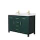 Option Green, Gold Trim, White Cultured Marble Top