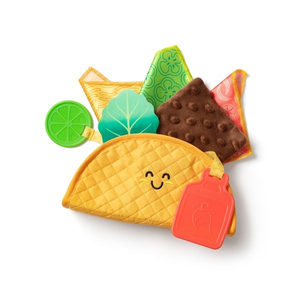 slide 2 of 7, Melissa & Doug Multi-Sensory Soft Taco Fill & Spill Infant Toy