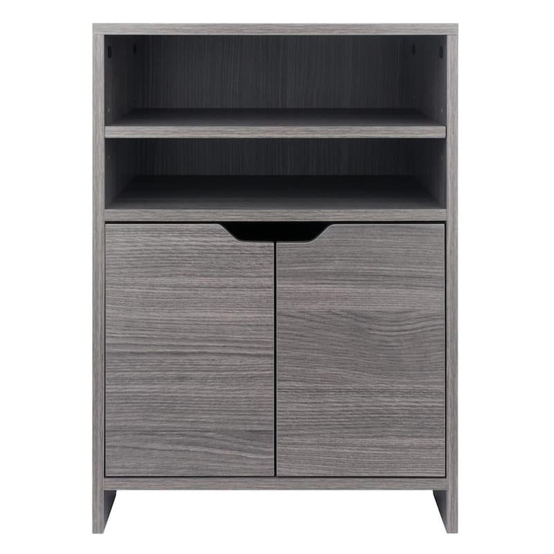 Open Shelf Storage Cabinet - 26.25" - Charcoal Gray