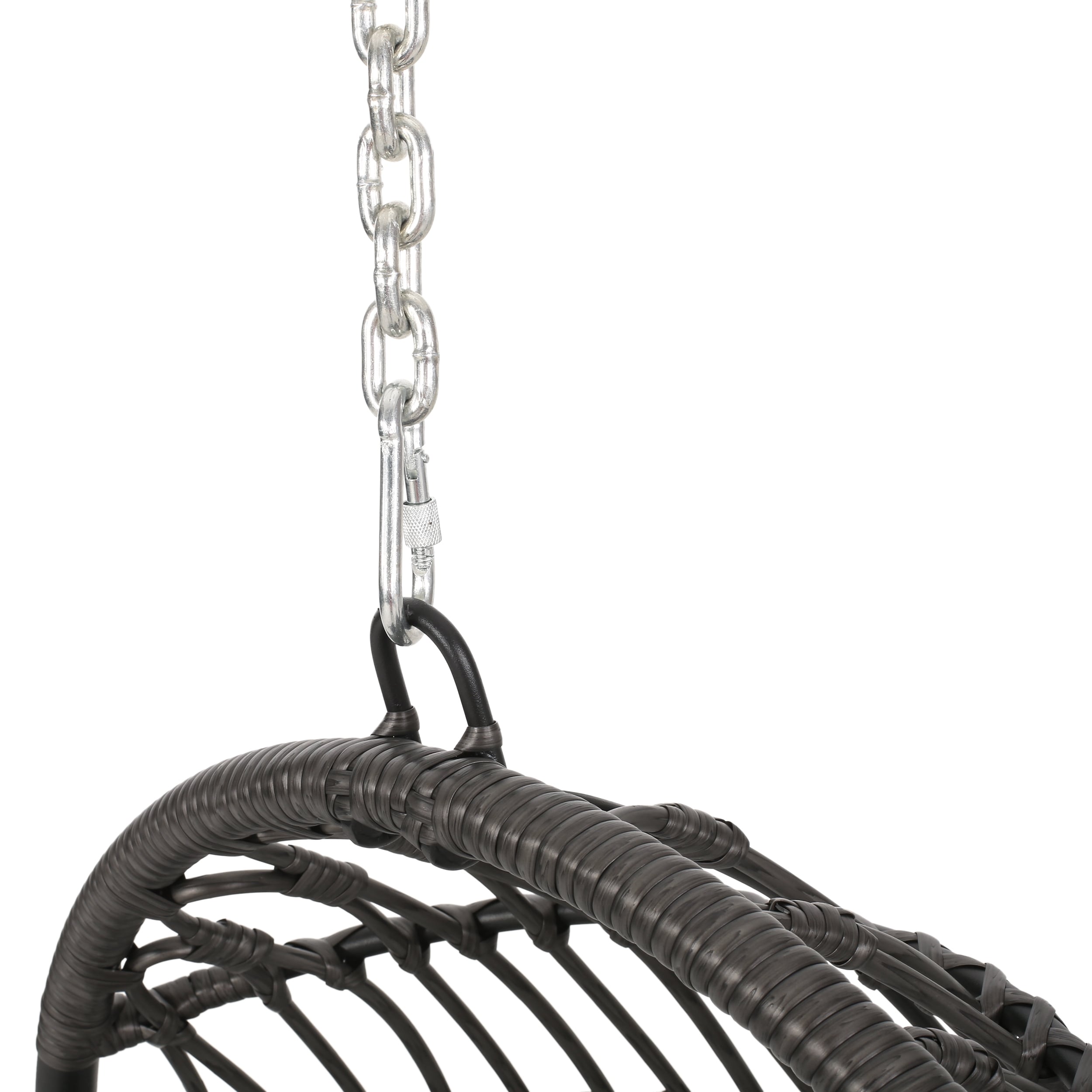 Layla Outdoor Hanging Wicker Basket Chair by Christopher Knight Home - 400  lb limit - On Sale - Bed Bath & Beyond - 17813700