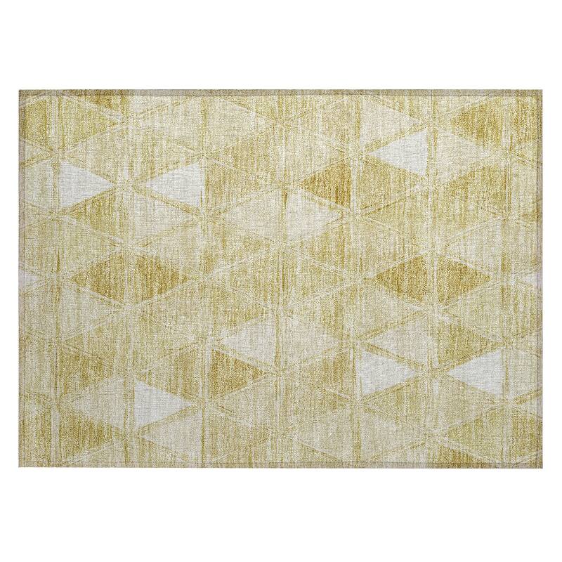 Machine Washable Indoor/ Outdoor Chantille Modern Diamonds Rug