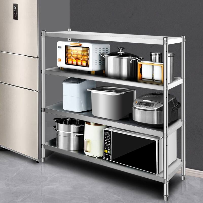 Heavy Duty Stainless Steel Adjustable Shelf Storage Unit Ideal for Kitchen Office or Garage