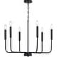 preview thumbnail 1 of 9, Vaxcel Lighting H0297 6 Light 26" Wide Taper Candle Style Chandelier Black