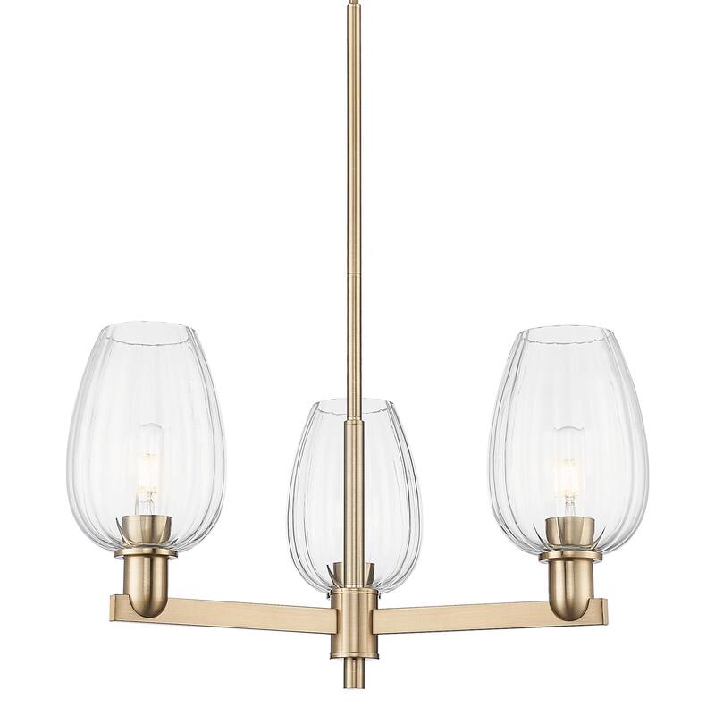 Innovations Lighting 716-3CR-14-18 Preston Chandelier Preston 3 Light - Champagne Bronze / Clear