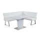 preview thumbnail 4 of 3, Somette Amelia Marbleized Melamine Dining Set with Nook and Bench