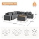 preview thumbnail 11 of 17, Octavio Sectional 5-Seat Modern Modular Sofa With Solid Wood Base and Ottoman by HULALA HOME