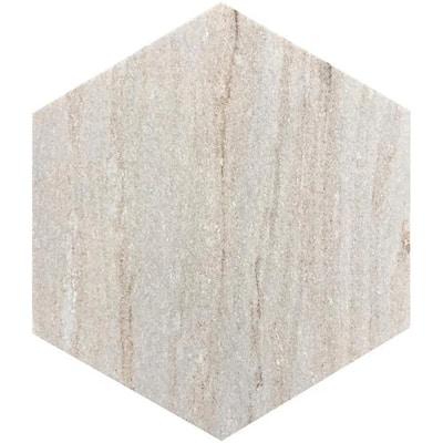Mirage 10x10 Creamy Beige Crystal Sand Honed Hexagon Wall and Floor Tile (2.95 sq ft/case) - 5 Pack