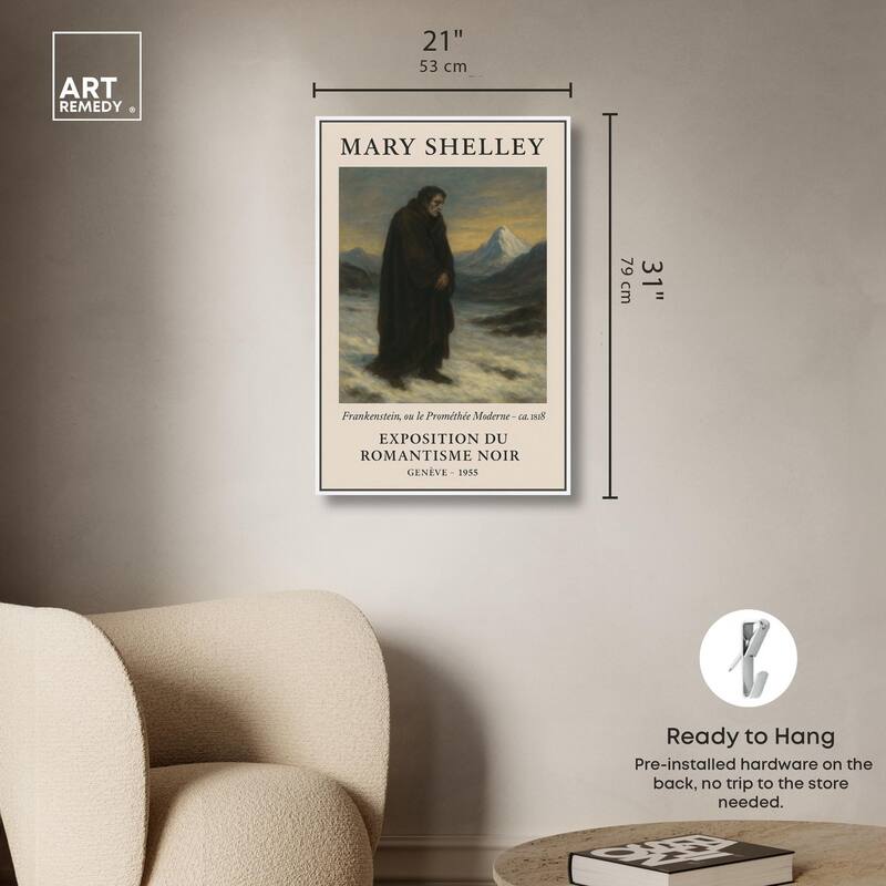 Mary Shelley Canvas by Art Remedy
