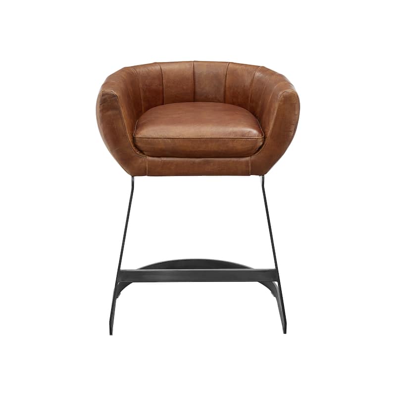 Art Leon Genuine Leather Barstool Counter Stool