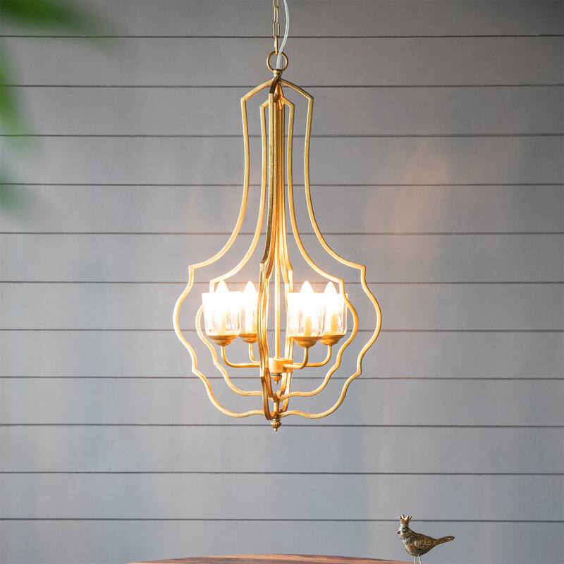 4 Light Metal Chandelier (Bulb Not Included)