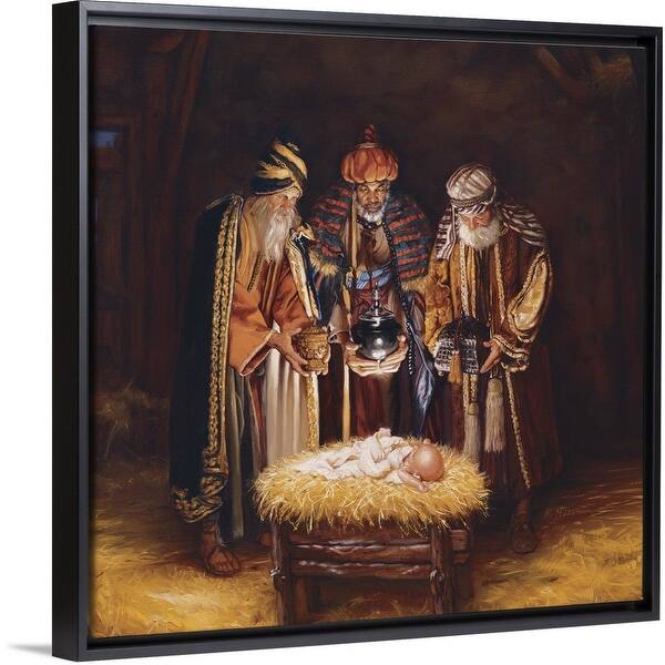 Shop Wise Men Still Seek Him Black Float Frame Canvas Art