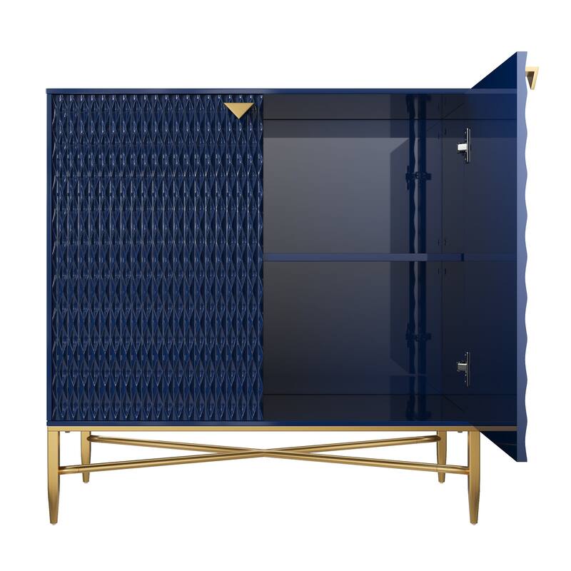 2 Door White Locker Accent Cabinet