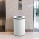 preview thumbnail 18 of 19, 10.6 Gal/40L Open Top Round Trash Can, Stainless Steel with Inner Bucket for Office, Kitchen, Bathroom, Green