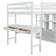 preview thumbnail 36 of 35, Twin Size Loft Bed with Built-in Desk with Two Drawers