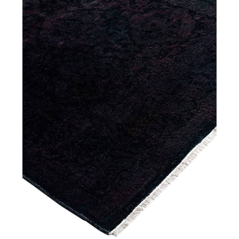 Overdyed One-of-a-Kind Hand-Knotted Area Rug - Black - 2' 7" x 7' 10"