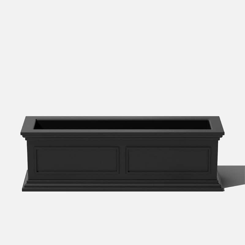 Veradek Brixton Series 36-inch Planter Box - 11"H x 11"W x 36"L - Black