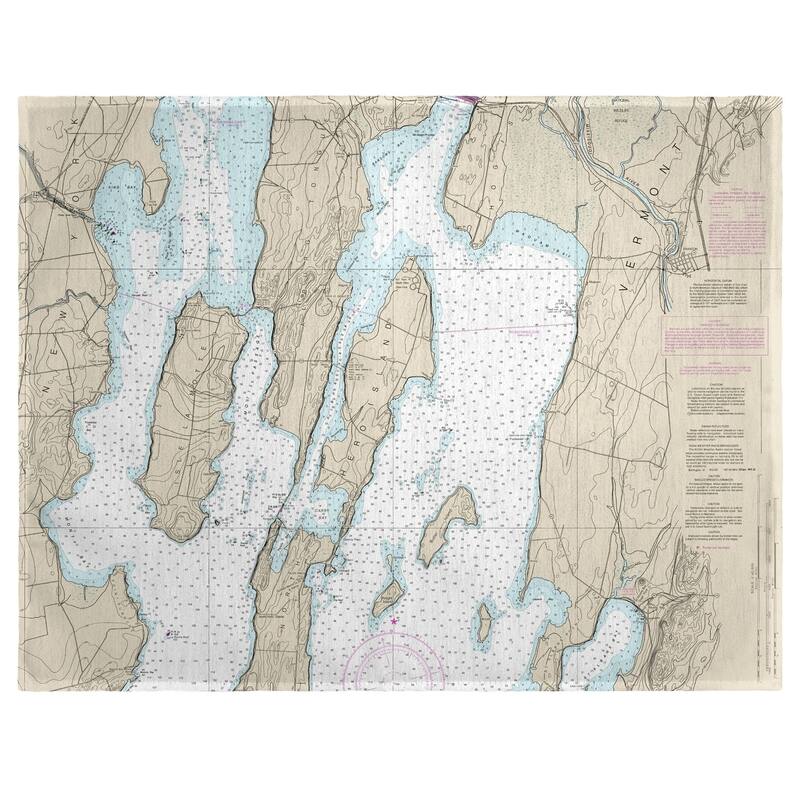 North Hero Island, VT Nautical Map Place Mat Set of 4
