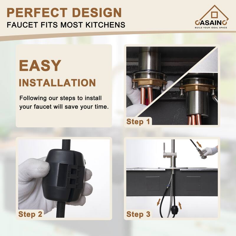 Single Handle Pull Out Sprayer Kitchen Faucet