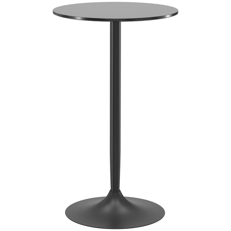 Bar Table with Round Top and Steel Base for Home Bar