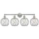 Option Brushed Satin Nickel / Clear Glass with White Rope