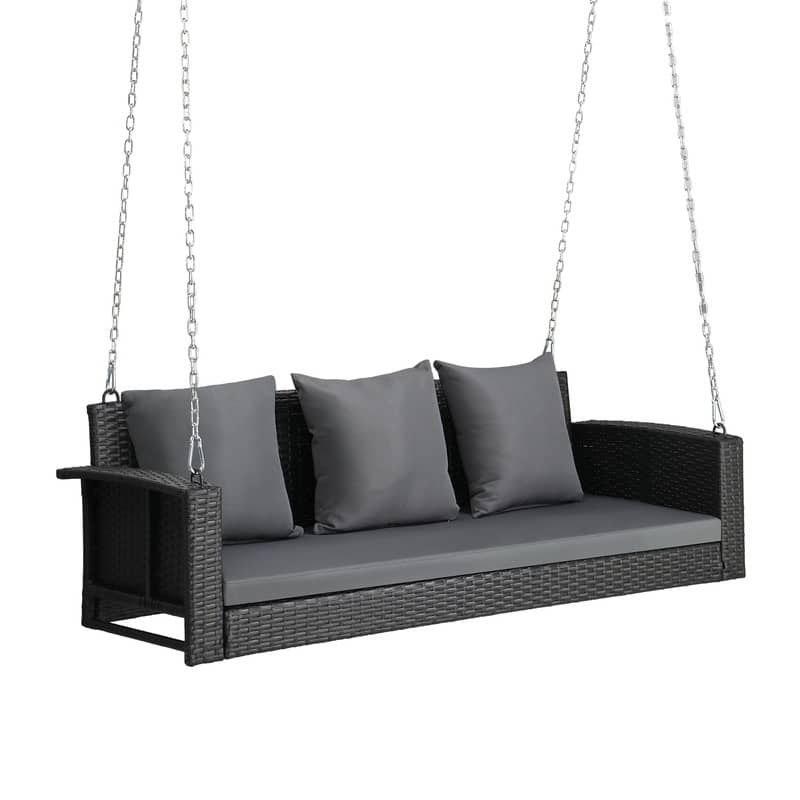 Outdoor 5 FT. Wicker Porch Swing with Cushions