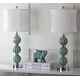 preview thumbnail 6 of 10, SAFAVIEH Lighting Stephanie 28-Inch Ceramic Table Lamp Set of 2 - 12" x 12" x 28"