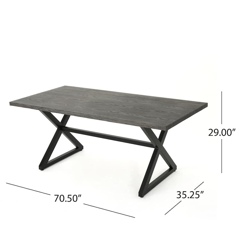 Dion Outdoor 7-piece Rectangular Wicker Aluminum Dining Set with Cushions by Christopher Knight Home