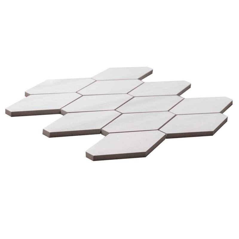 The Tile Life Stately Elongated Hex 12x12 Dolomite Porcelain Floor & Wall Tile