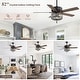 preview thumbnail 7 of 51, Sofucor 52" Ceiling Fan with Light Remote, Classical Crystal Chandelier fan, 5 Reversible Blades & Reverse Airflow
