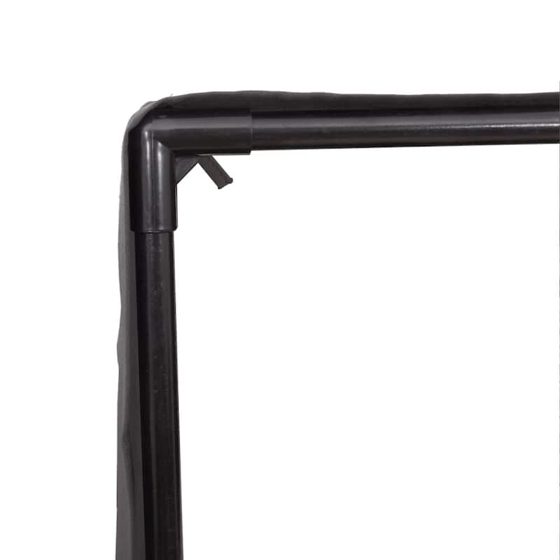 vidaXL Double Sun Lounger Grey PE rattan, powder-coated steel, polyester - 43.3 x 46.5 x 73.6