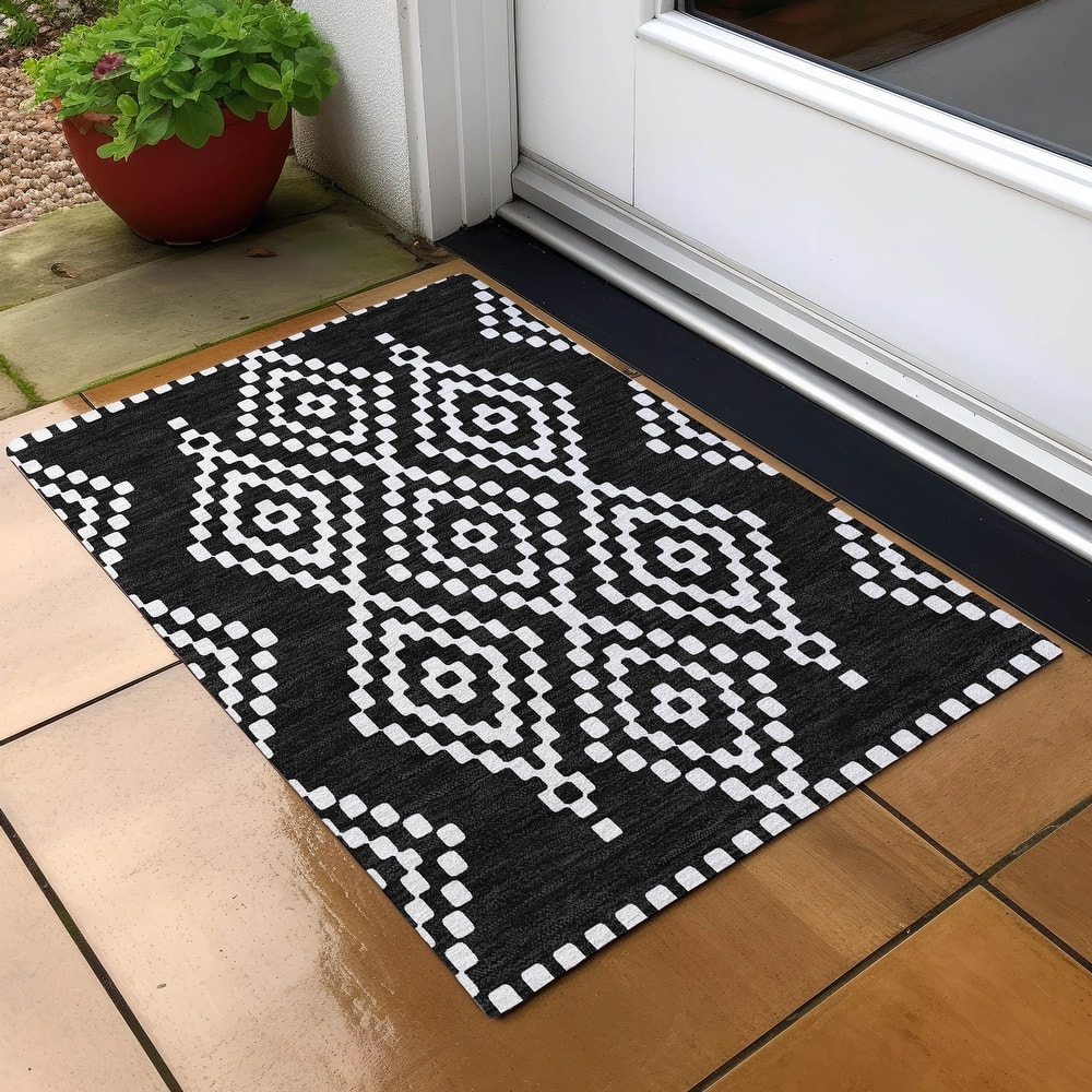 Machine Washable Indoor/ Outdoor Chantille Moroccan Boho Rug