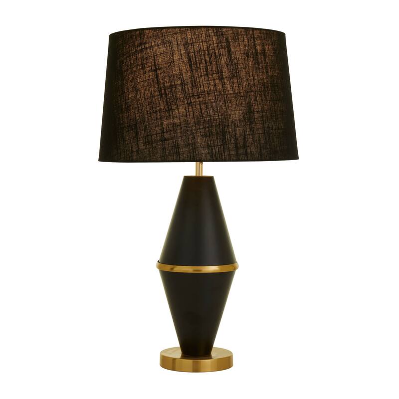 CosmoLiving by Cosmopolitan Black or White Metal Table Lamp with Gold Accents - 16 x 16 x 27