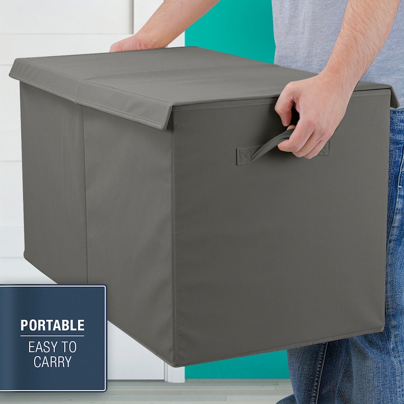 Storage Fabric Toy Chest - Grey