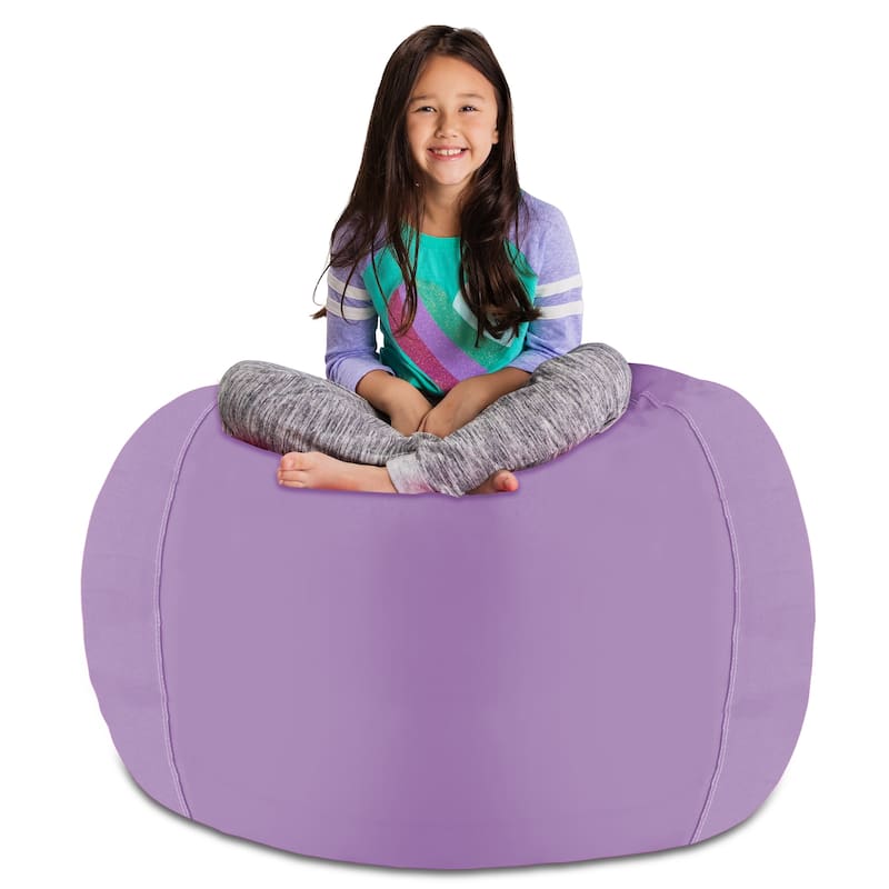 Kids' Stuffed Animal Storage Bean Bag Chair Cover or Toy Organizer