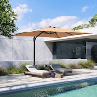 11 round offset patio umbrella with base 10 / 11 ft Patio Offset Umbrellas