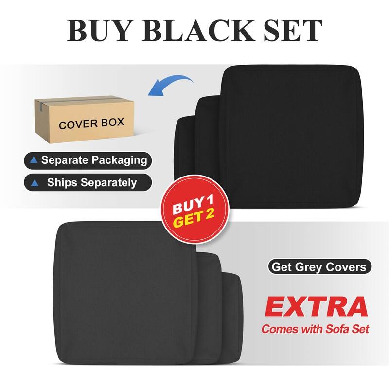 9-Piece Modern Aluminum Outdoor Furniture Set With Fire Pit Table Propane/Gas 60,000 BTU, Extra Large Aluminum Patio Sectional