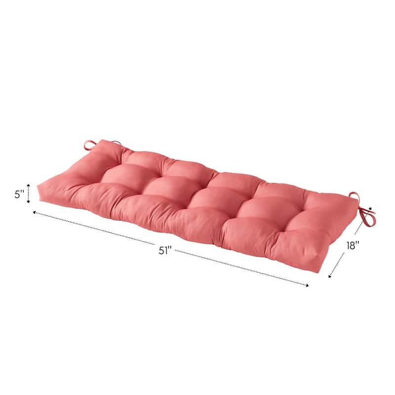 Outdoor 18-inch x 51-inch Polyester Bench Cushion (Cushion Only)