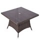 preview thumbnail 7 of 31, 5-Piece Aluminum Woven Rattan Dining Set with Cushions and Tempered Glass