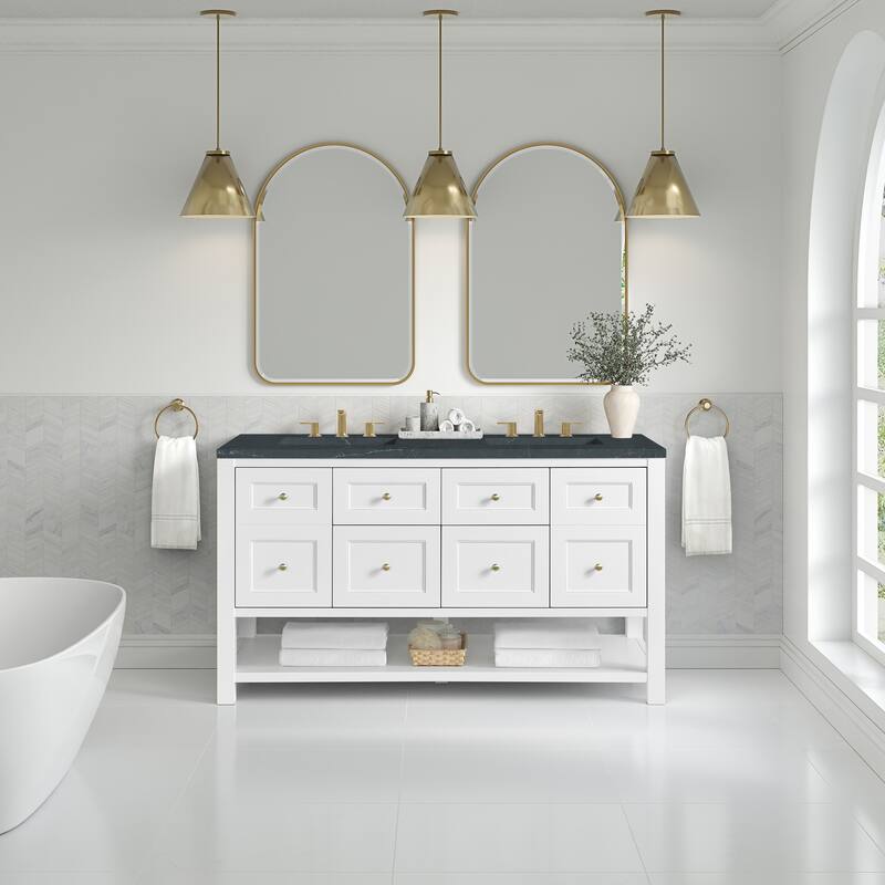 Breckenridge 60" Double Vanity, Bright White - 60D