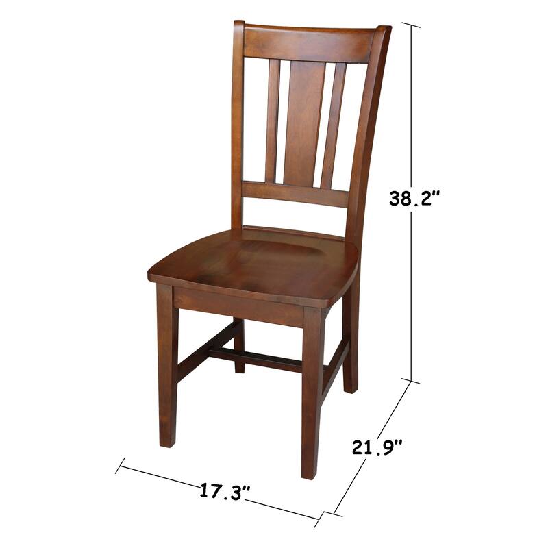 International Concepts Solid Wood San Remo Splatback Chairs - Set of 2