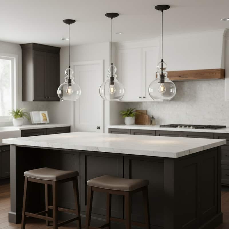 1 Light Pendant with clear glass