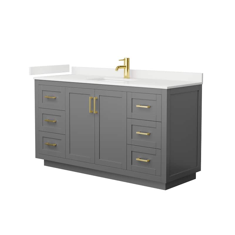 Wyndham Collection WCF292960S-QTZ-UNSMXX Miranda 60" Free Standing