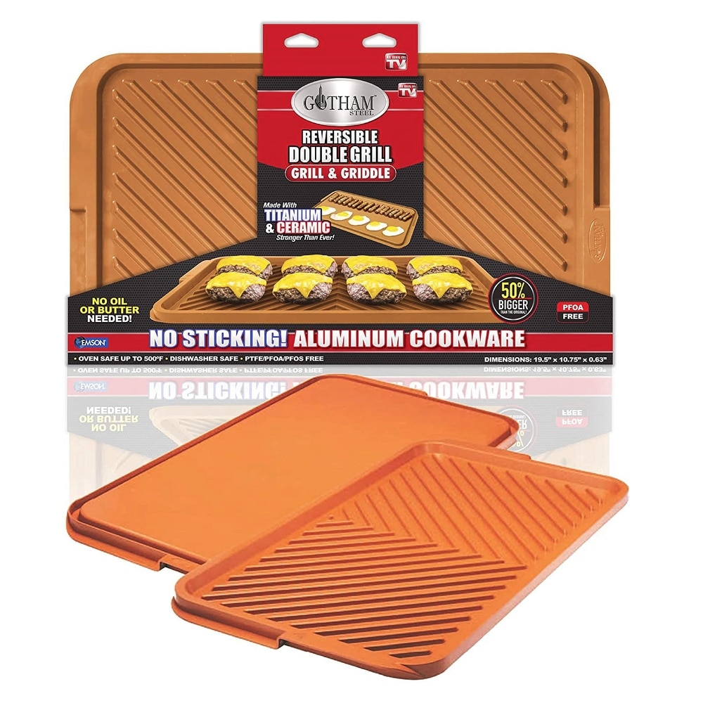Korkmaz 11.5'' Non-Stick Ceramic Grill And Griddle Pan
