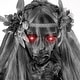 preview thumbnail 12 of 17, Haunted Hill Farm Lifesize Animatronic Haunted Lady Statue with Lights and Sound, Indoor/Covered Outdoor Halloween Decoration