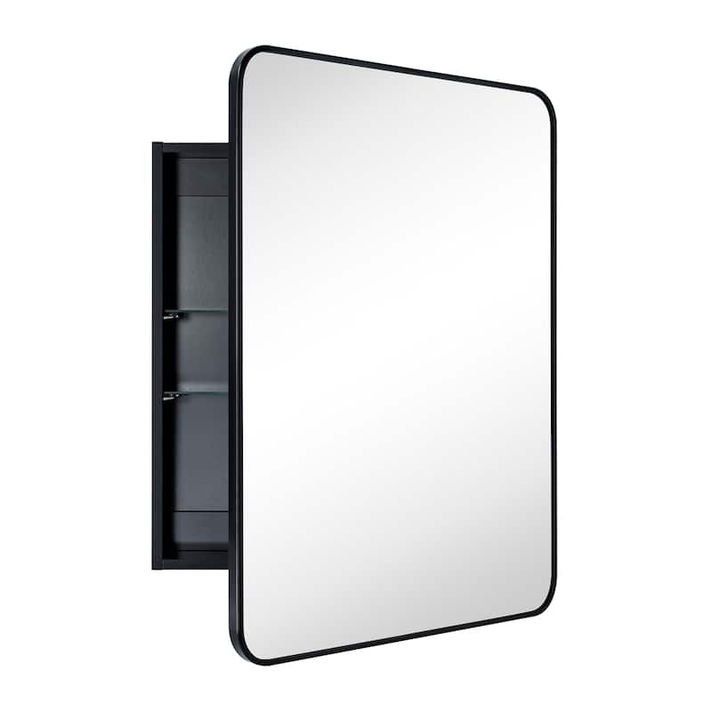 TEHOME Garnes Recessed or Surface Mount Framed Medicine Cabinet with Adjustable Shelves