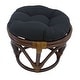 preview thumbnail 5 of 20, 18-inch Round Twill Footstool/Ottoman Cushion (Cushion Only) - 18 x 18 Black