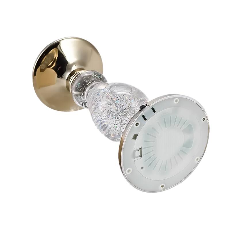 Lighted Candle holder with Swirling Glitter - 4.8*4.8*10.28