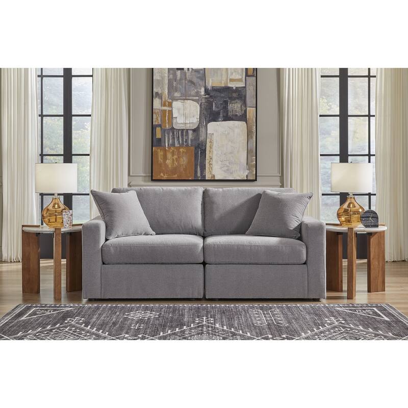 Signature Design by Ashley Modmax 2-Piece Loveseat - 76" W x 37" D x 36" H - Gray