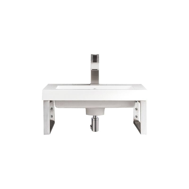 James Martin Vanities 055BK1620WG2 Boston 19-5/8" Rectangular - Brushed Nickel
