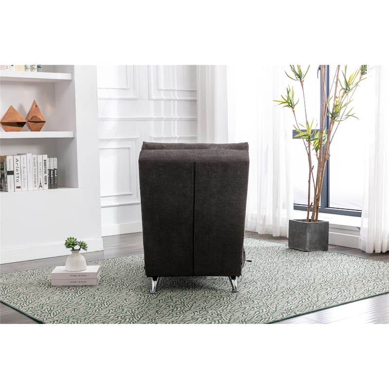 Modern Linen Chaise Lounge Chair Indoor Long Lounger for Living Room